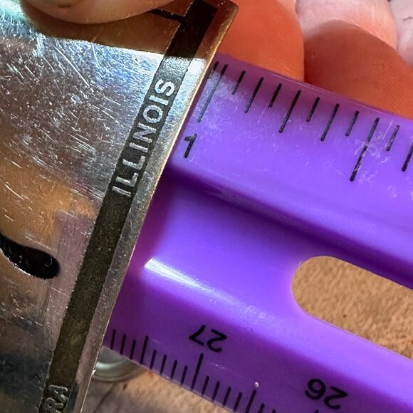 Vintage 1930s-1940s Industrial Salvage Locker Tag Up-cycled Bracelet – Lucky #7‎ - Picture 7 of 8